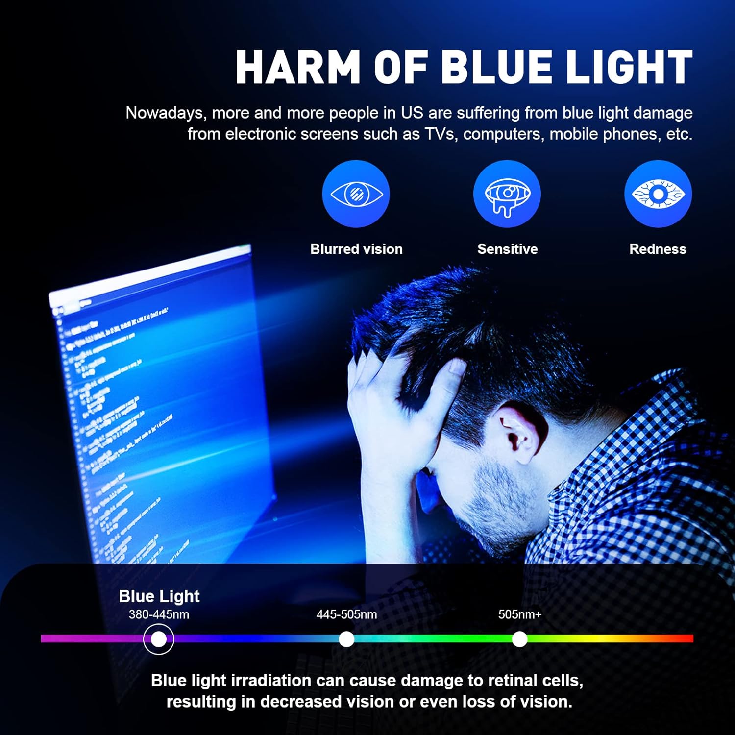 Gafas bloqueadoras luz azul AOMASTE – vista 2
