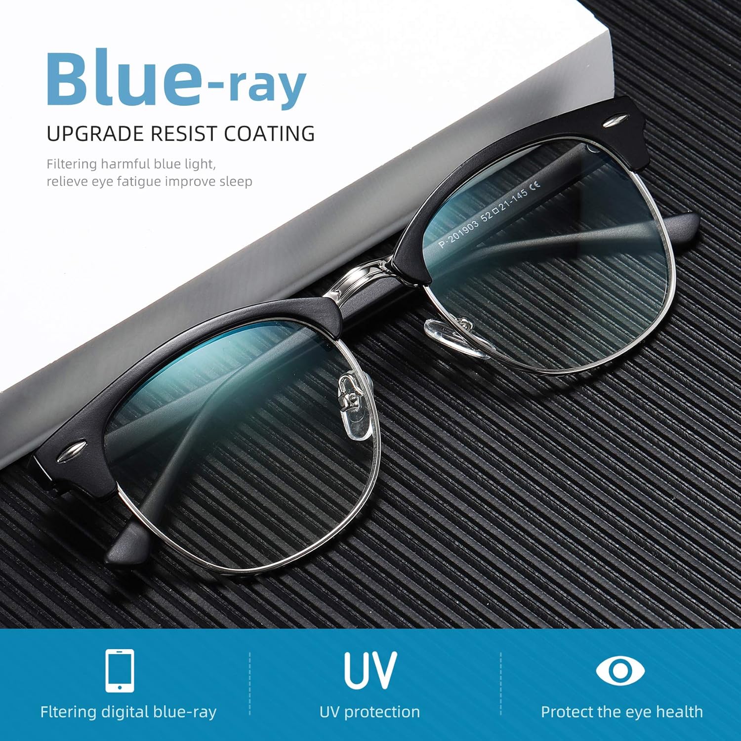 Gafas bloqueadoras luz azul AOMASTE – vista 3
